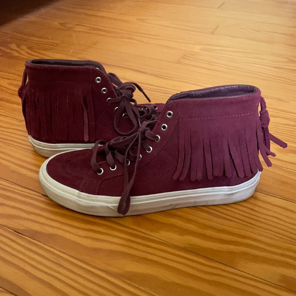 Fringe high top vans